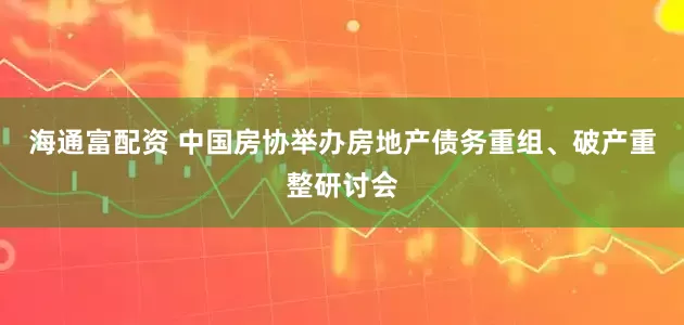 海通富配资 中国房协举办房地产债务重组、破产重整研讨会