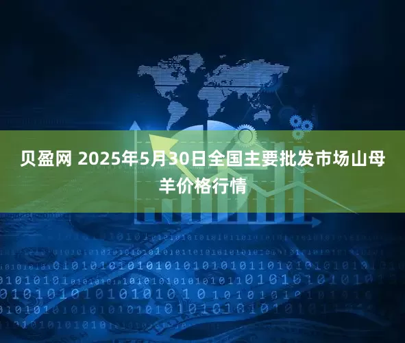 贝盈网 2025年5月30日全国主要批发市场山母羊价格行情